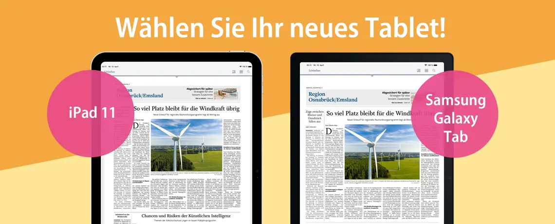 iPad 11 und Samsung Tab