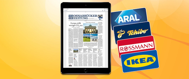 2 Monate die digitale Tageszeitung für 19,90 €/Monat + 10-€-Gutschein!